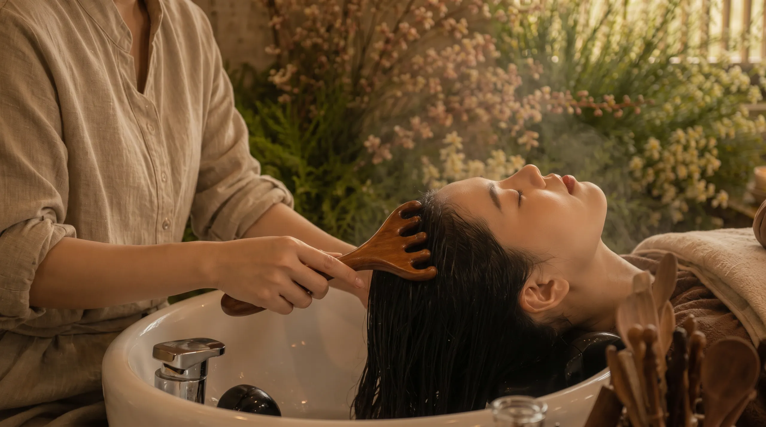 Scalp acupressure treatment