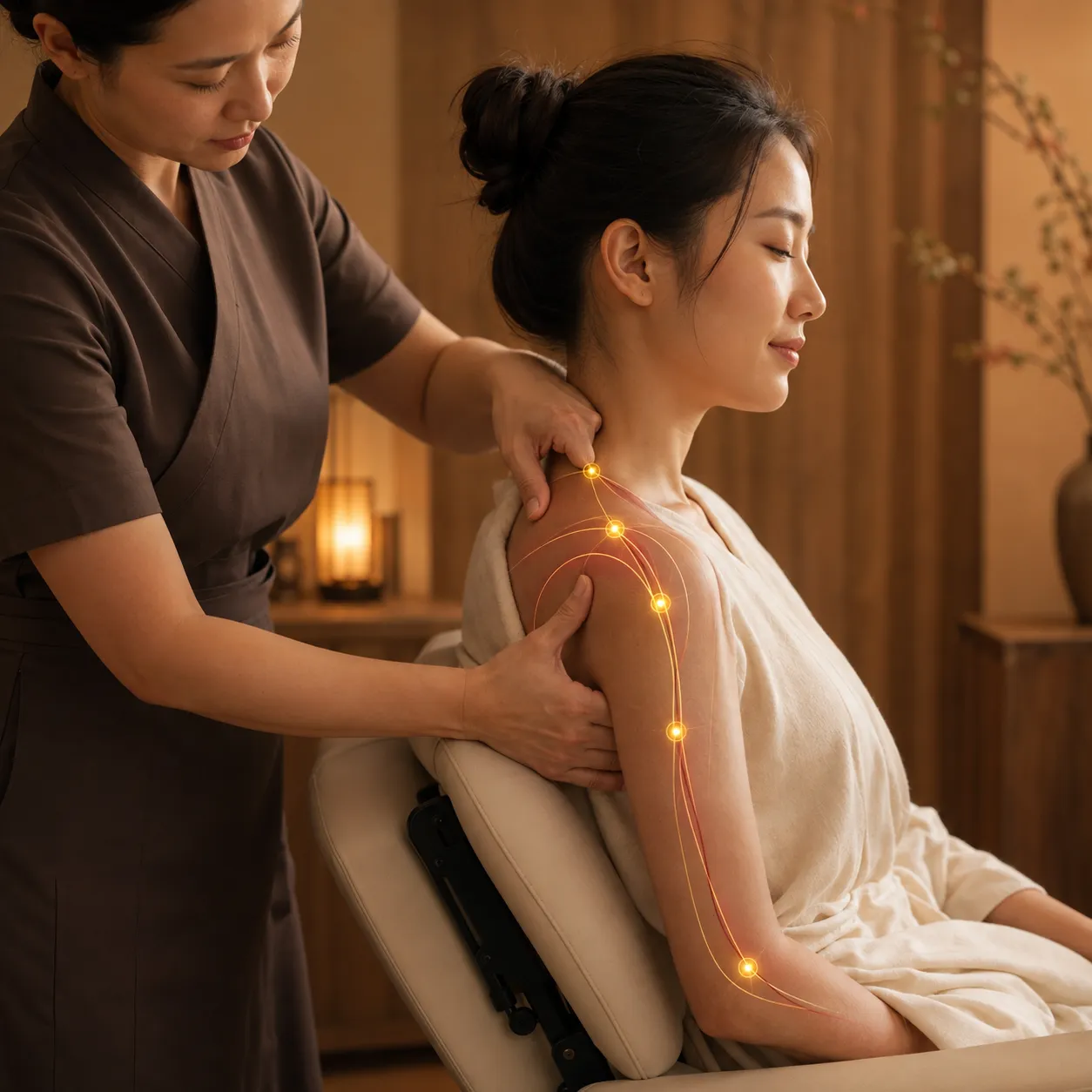 Scalp acupressure treatment