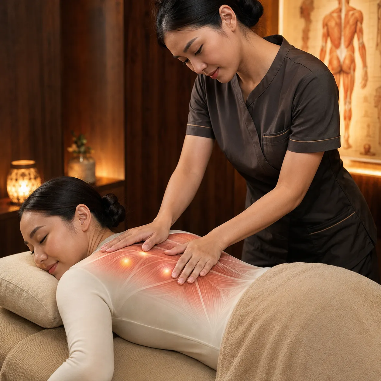 Relaxing scalp massage treatment