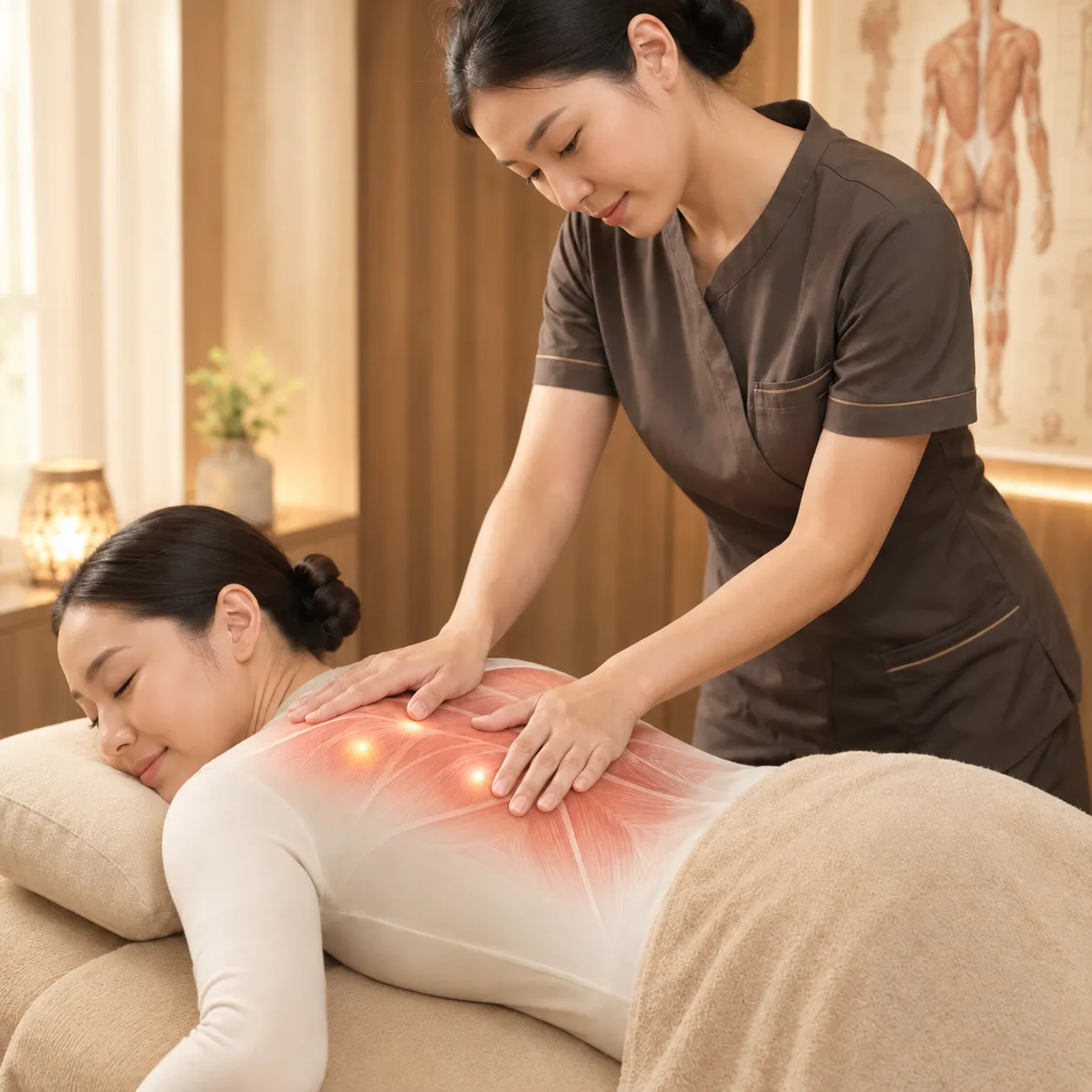 Relaxing scalp massage treatment